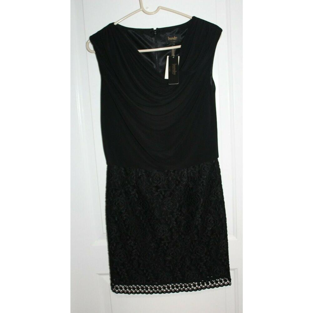 Laundry By Shelli Segal Black Sleeveless Dress Size Women's 2 96S14309